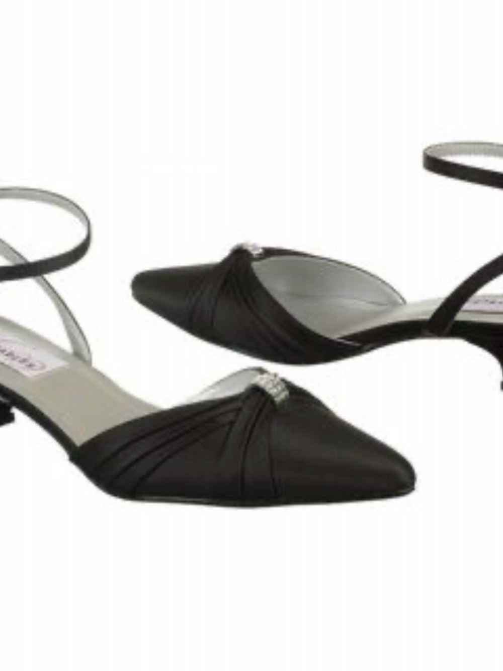 Women’s Black Pointed Toe Low Heel Dress Sandals